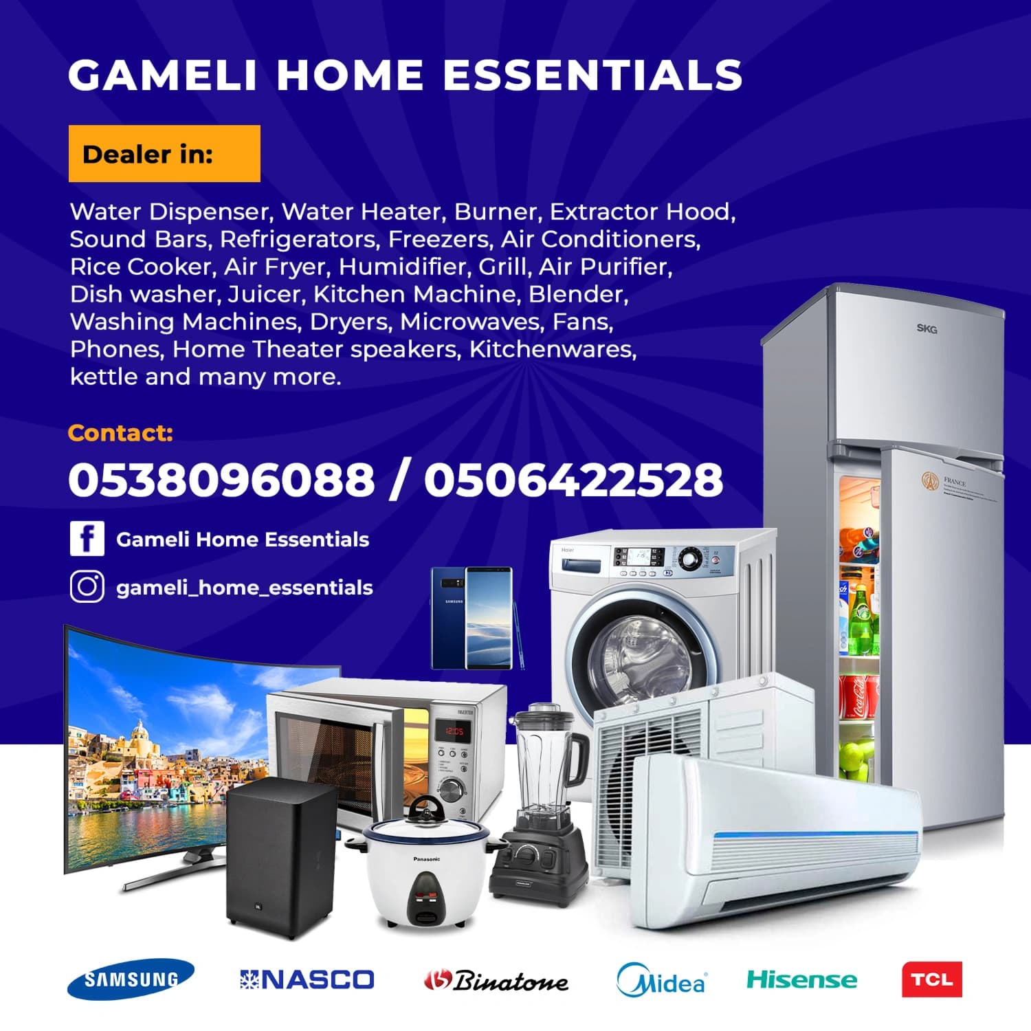 Product flier for Gameli Essentials